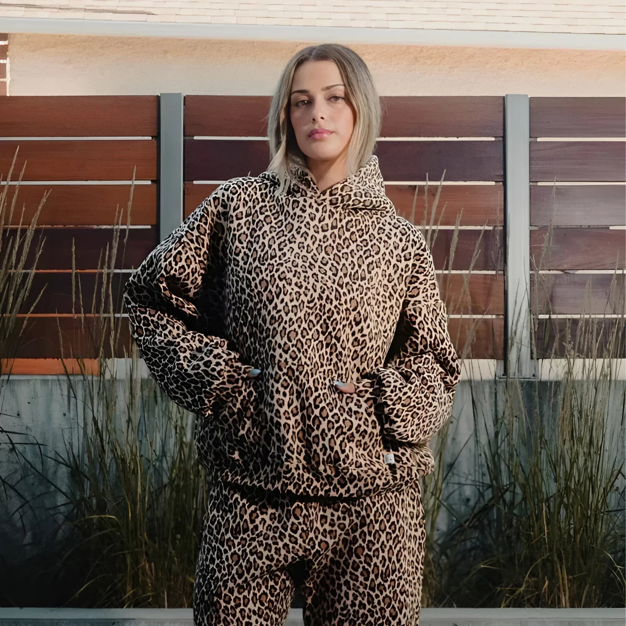 Luxe Oversized Dames Hoodie met Panter Print