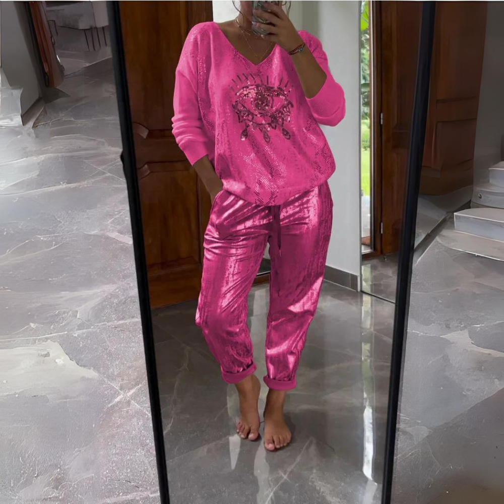 Daria | Metallic Lounge Set