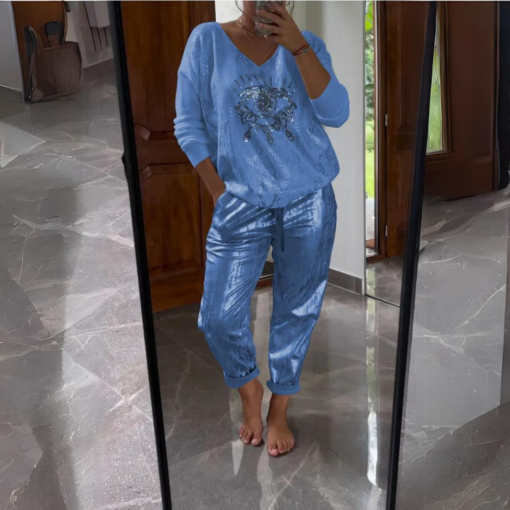 Daria | Metallic Lounge Set