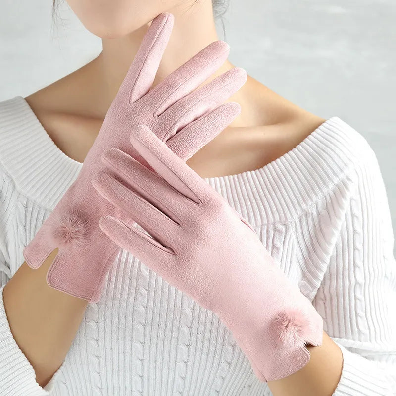 Elegante Warme Dames Handschoenen Met Ketting
