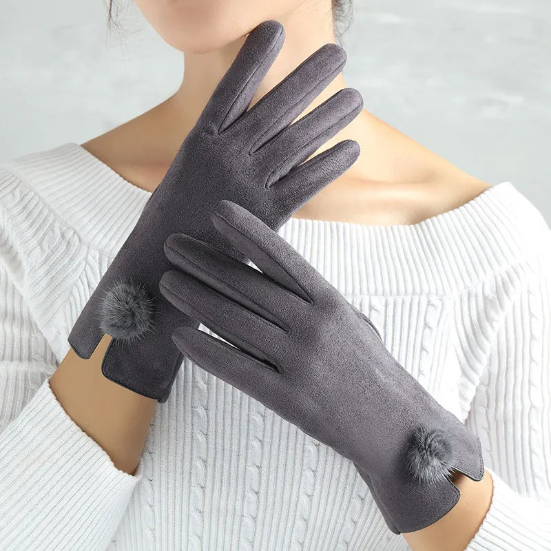 Elegante Warme Dames Handschoenen Met Ketting
