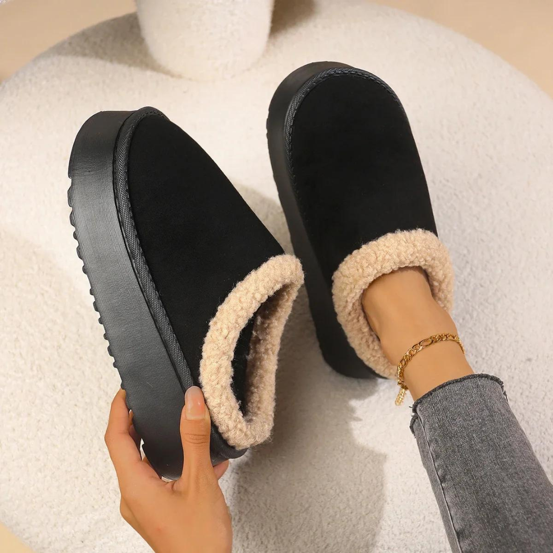 Trendy Comfortabele Dames Pantoffels Met Bontvoering