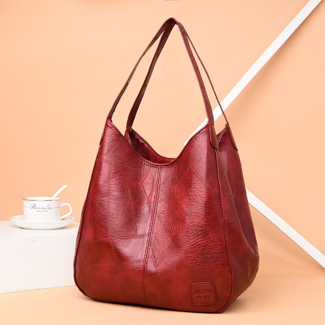 Lizi | Casual Schoudertas met Vintage Lederlook