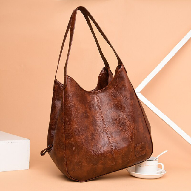 Lizi | Casual Schoudertas met Vintage Lederlook