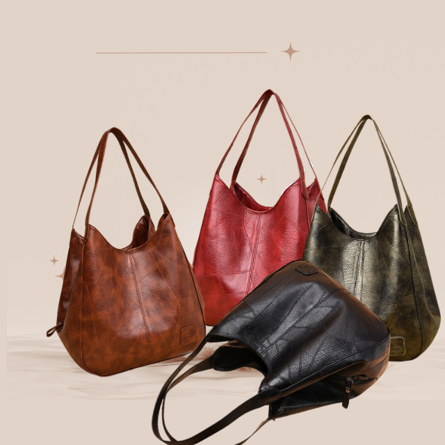 Lizi | Casual Schoudertas met Vintage Lederlook