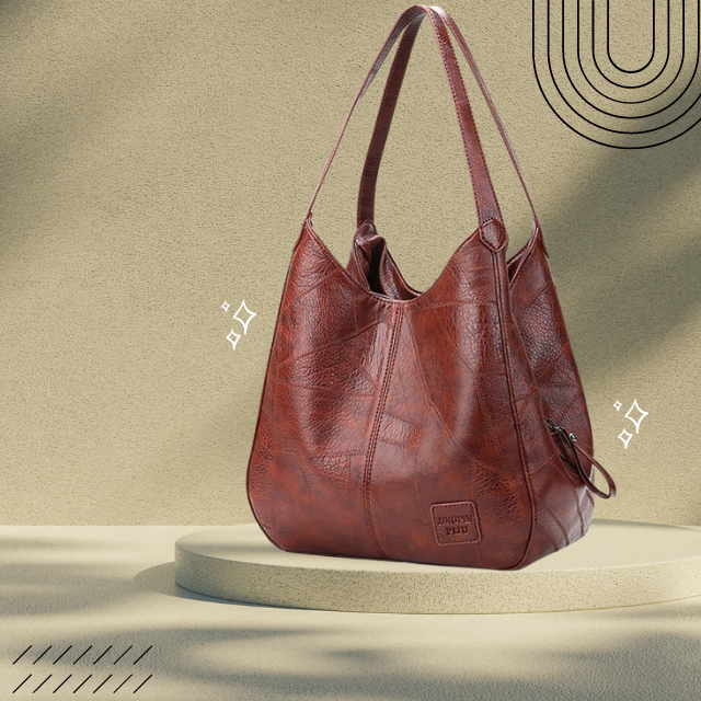 Lizi | Casual Schoudertas met Vintage Lederlook