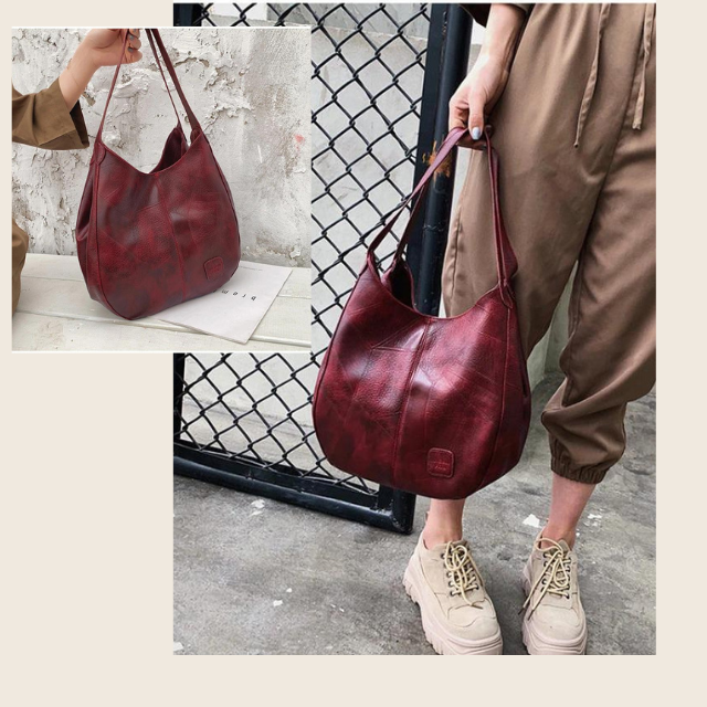 Lizi | Casual Schoudertas met Vintage Lederlook