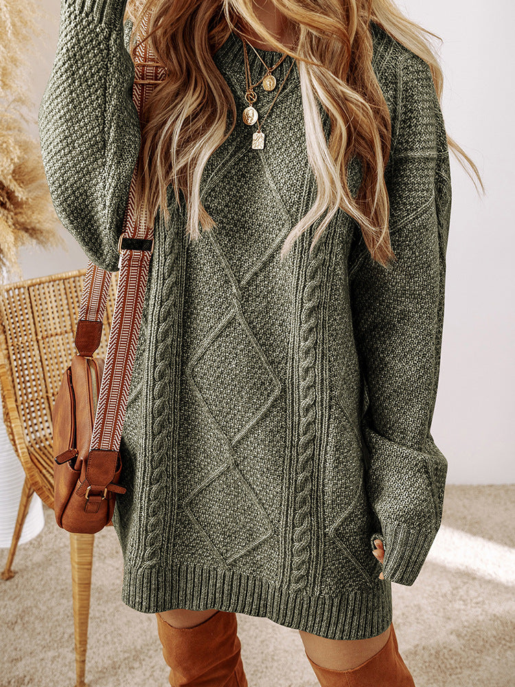 Oversized Warme Gebreide Sweater Jurk voor Dames