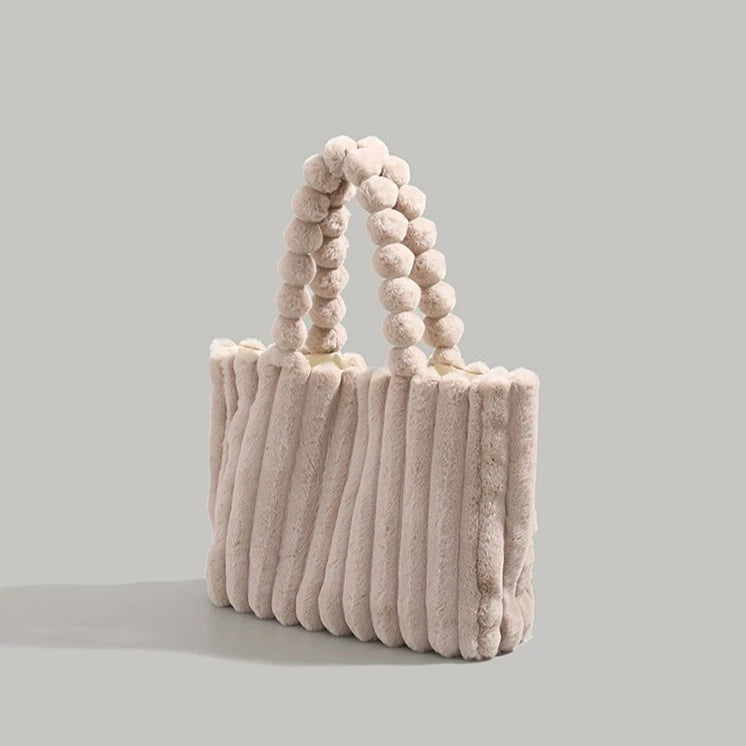 Lina | Luxe Faux Fur Handtas met Gestructureerde Look