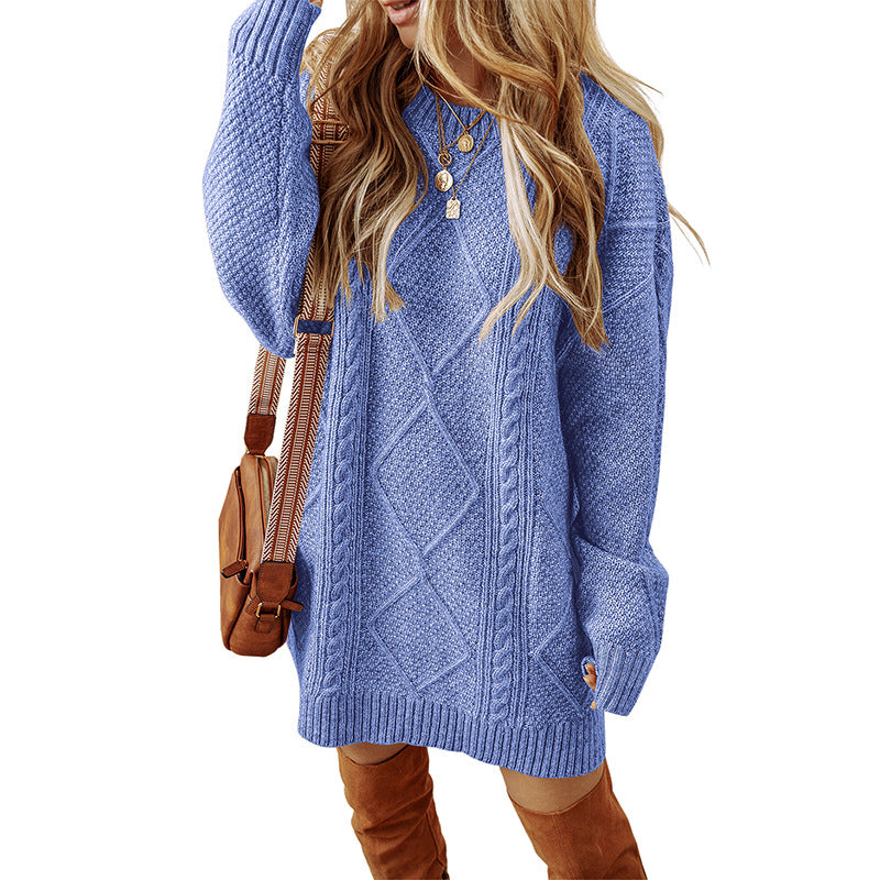 Oversized Warme Gebreide Sweater Jurk voor Dames