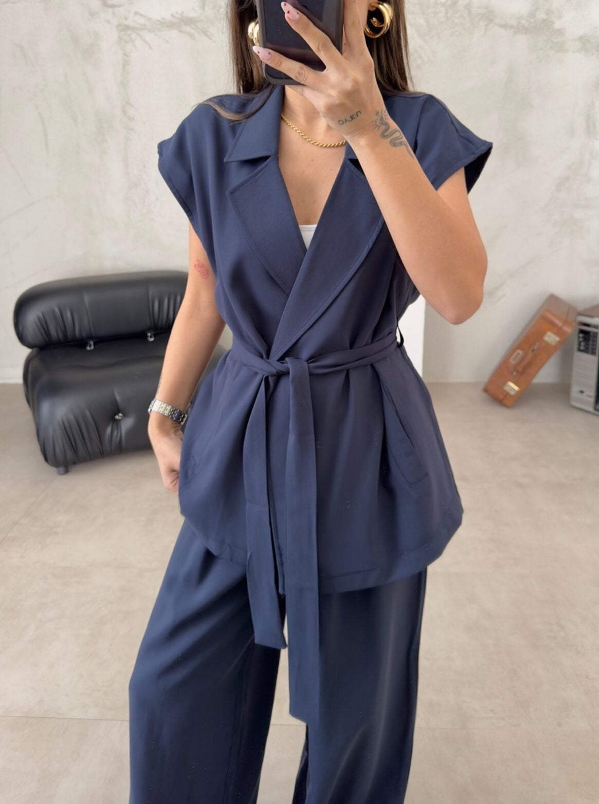 Jolene | Belted Wide-Leg Set