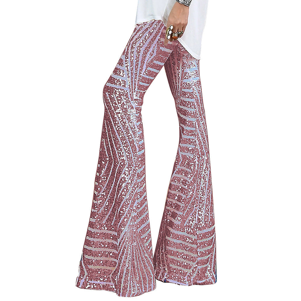 Glitter Dames Flared Paillettenbroek