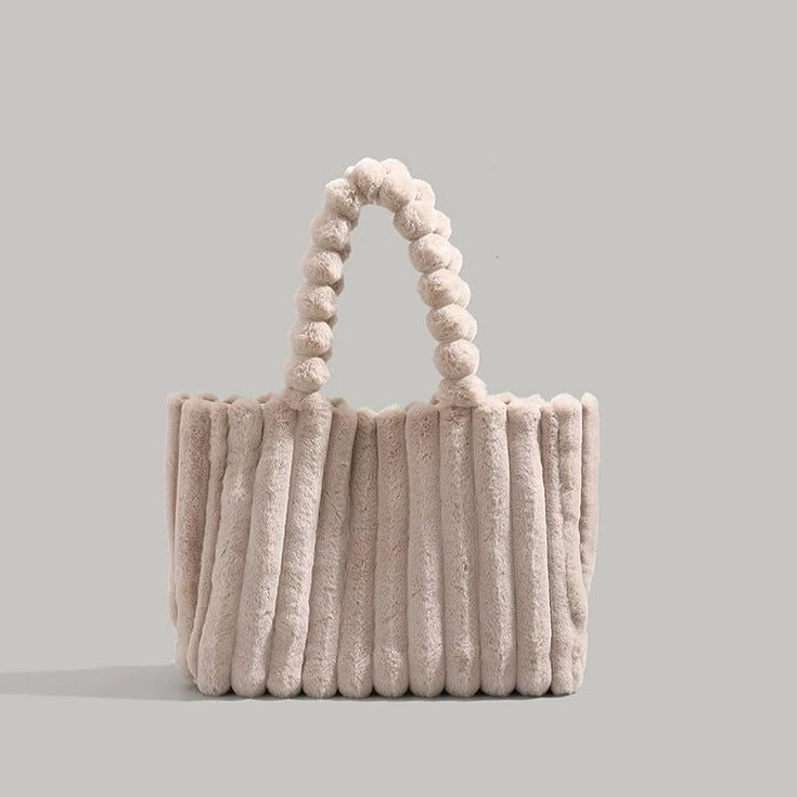 Lina | Luxe Faux Fur Handtas met Gestructureerde Look