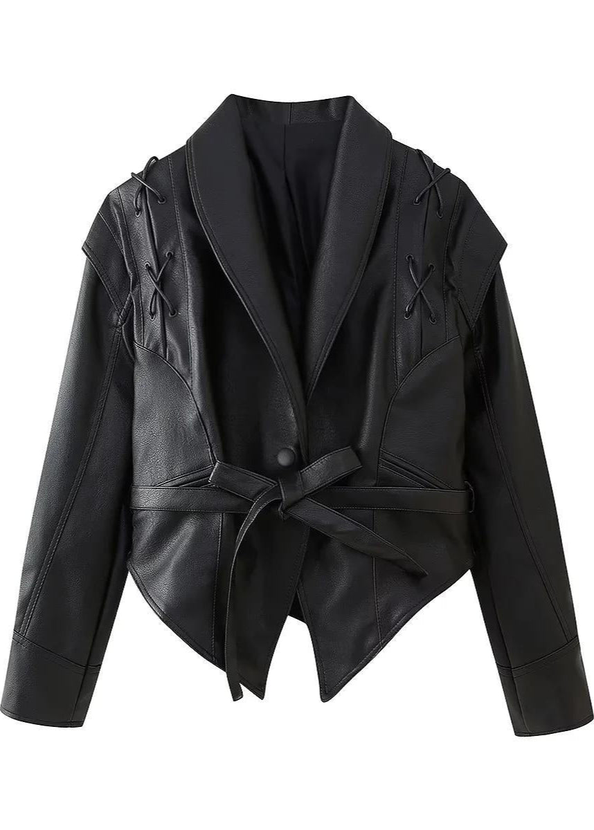 Shayee | Statement Leather Blazer