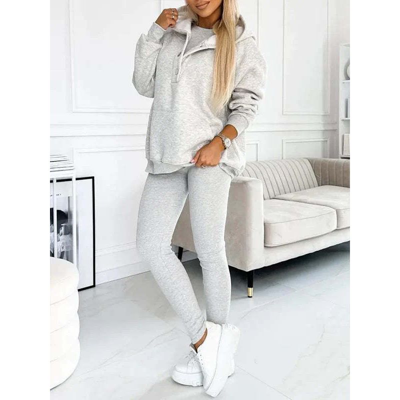 Oversized Dames 3-Delige Loungewear Set met Hoodie