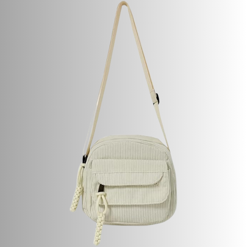 Geanna | Compacte Ribstof Schoudertas