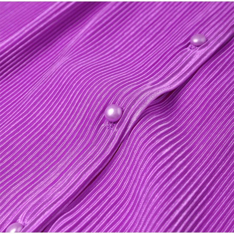 Magenta | Luxe Plissé Set met Losvallend Silhouet