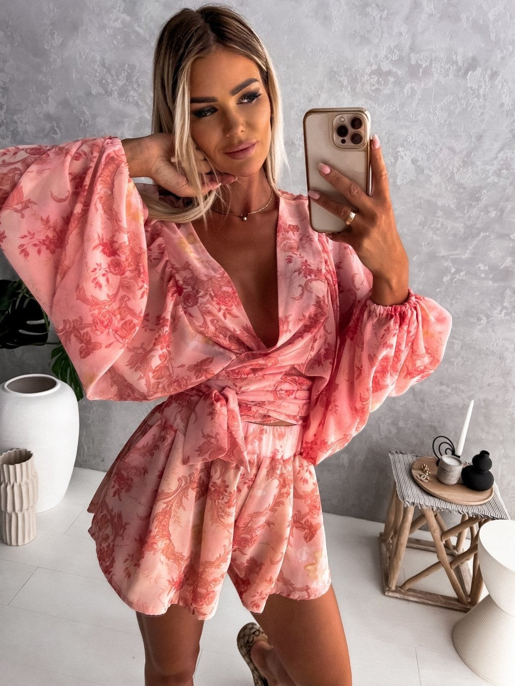 Anthonia | Zomerse Two-Piece Set met Tropische Print