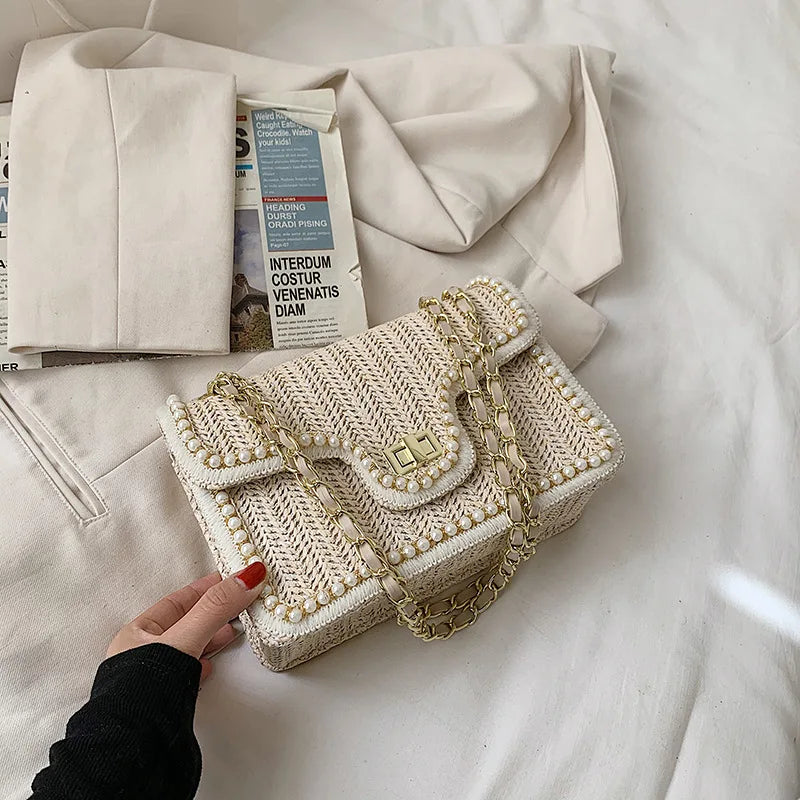 Miya | Boho Dames Handtas met Pareldetail