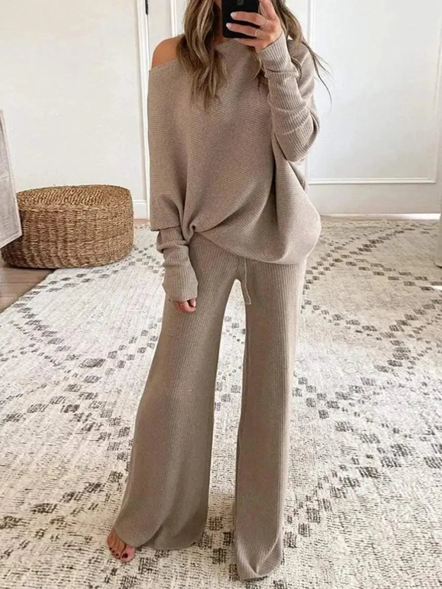 Comfortabele oversized dames set met zachte stof en relaxte pasvorm