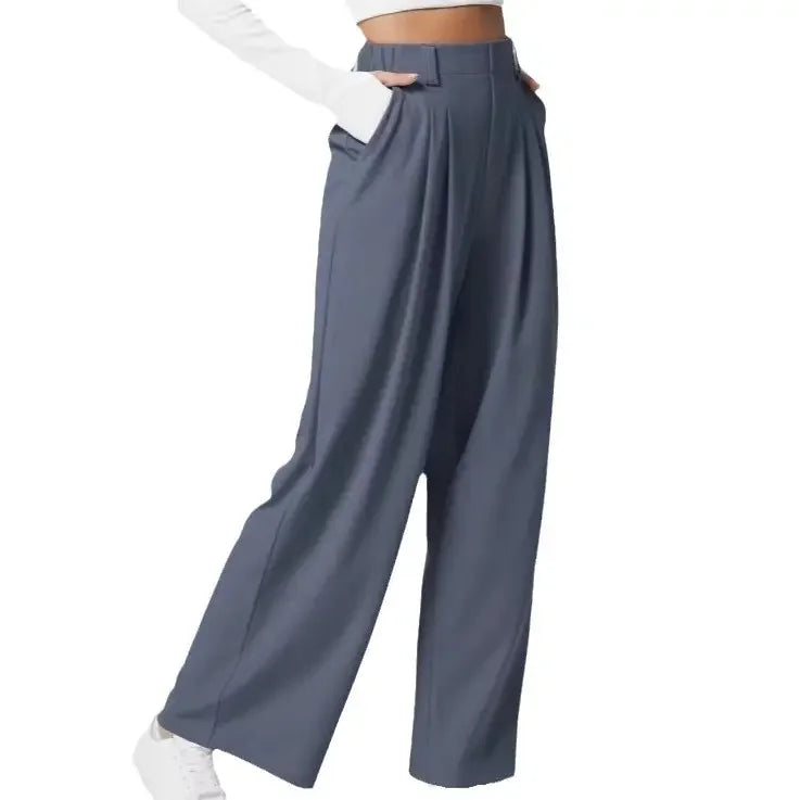 Noelle | Elegante Wijde Plooi Dames Broek
