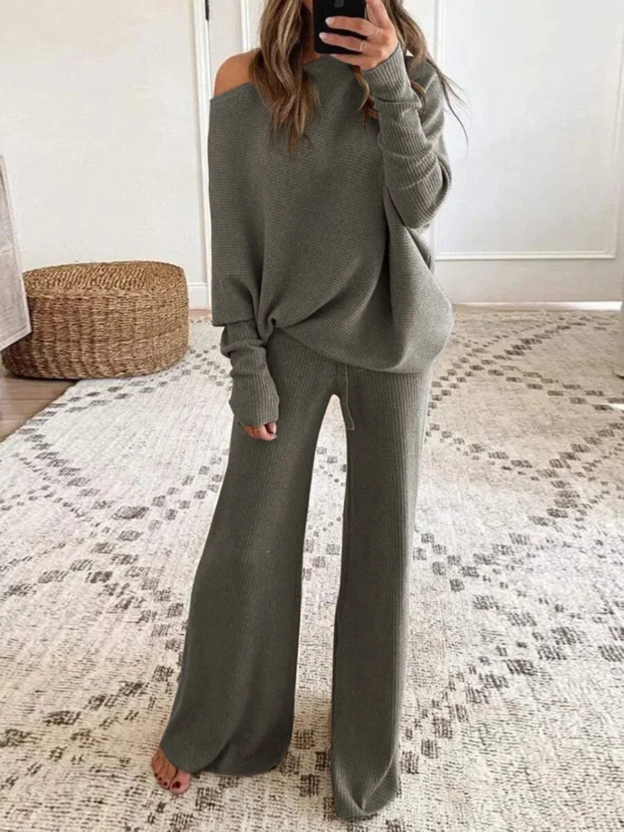 Comfortabele oversized dames set met zachte stof en relaxte pasvorm