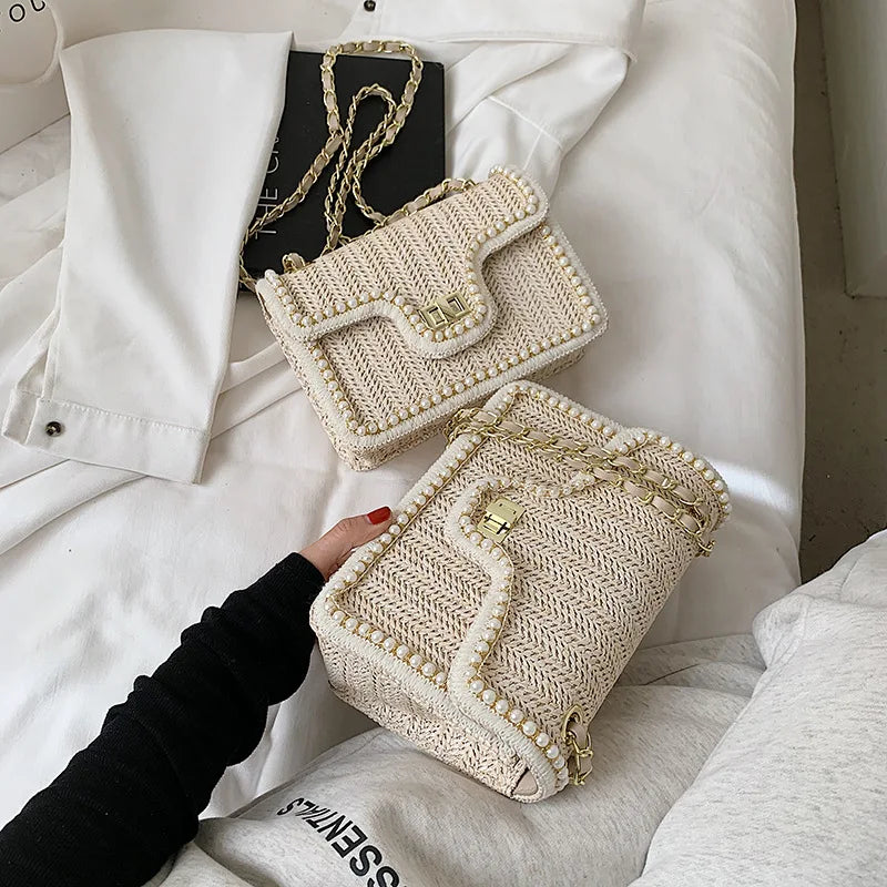 Miya | Boho Dames Handtas met Pareldetail