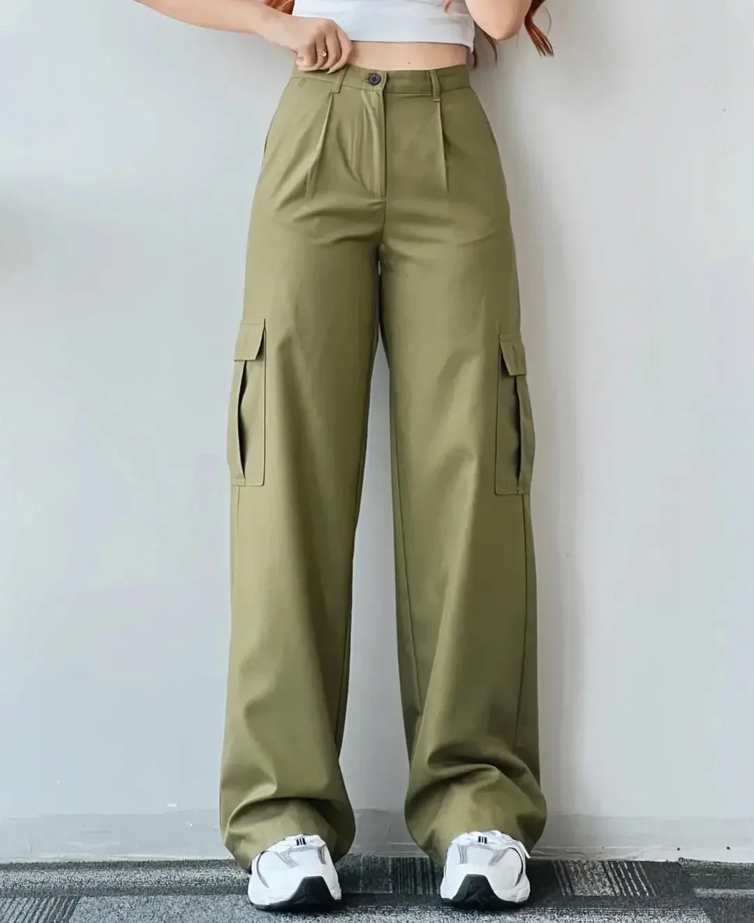 Perfect High Waist Cargo Jeans | Comfy Fit