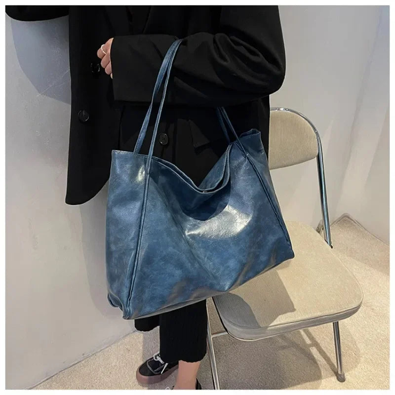 Leora | Luxe Ruime Shopper Schouder Tas