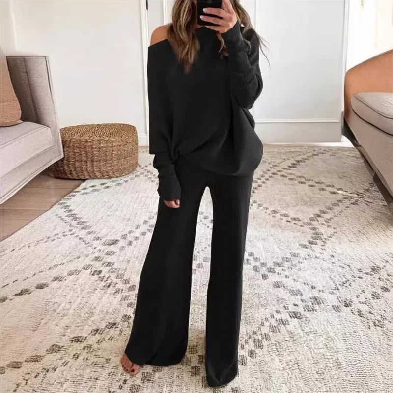 Comfortabele oversized dames set met zachte stof en relaxte pasvorm