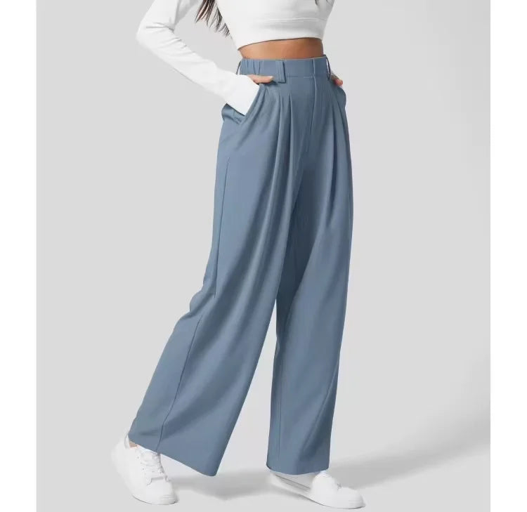 Noelle | Elegante Wijde Plooi Dames Broek