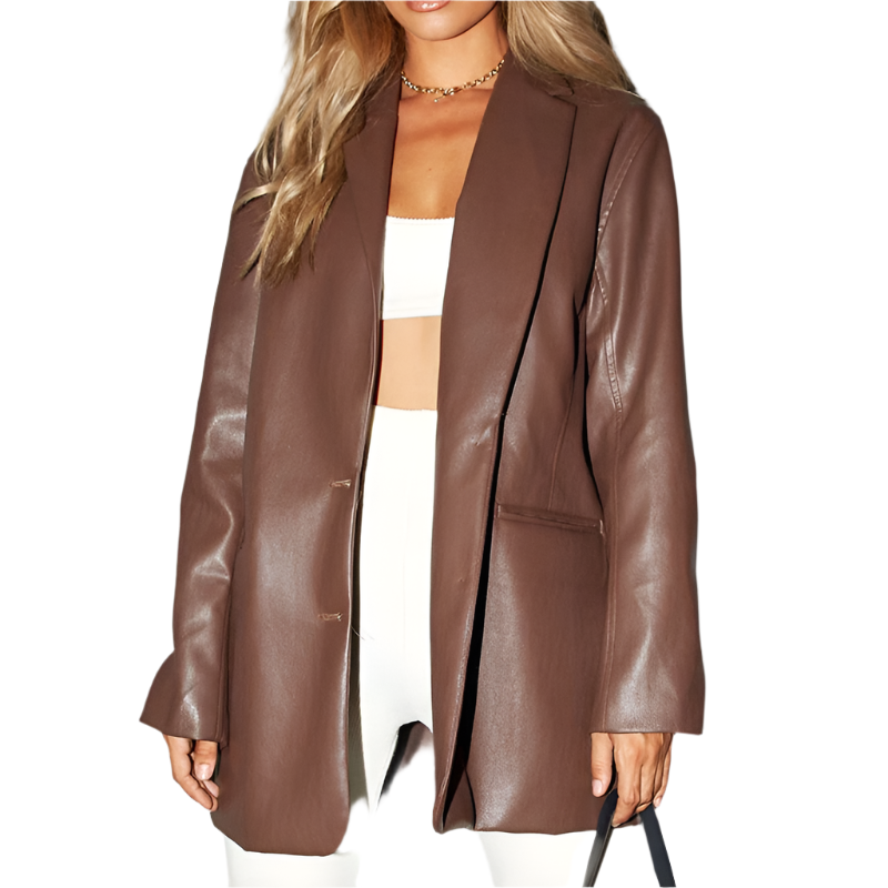 Antonella | Elegante PU Leren BlazerJas