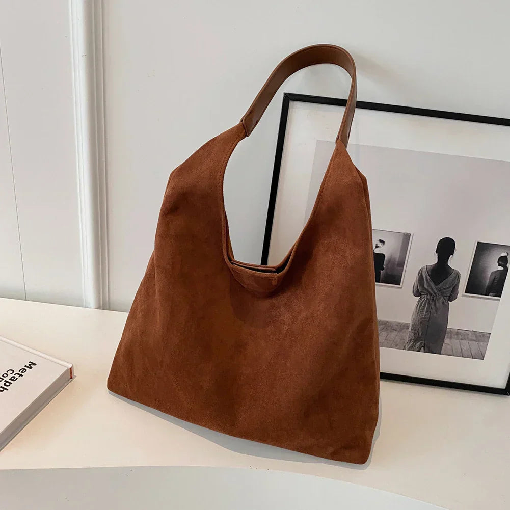 Luxe Suede Tote Bag