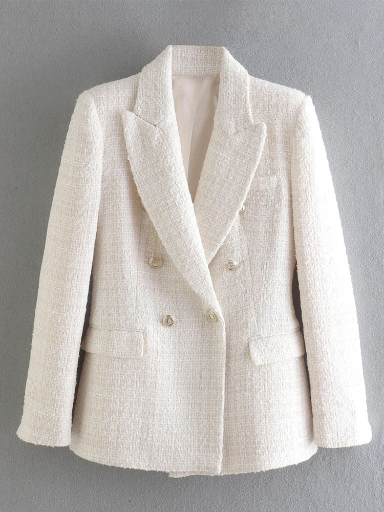 Richa | Bouclé Double-Breasted Blazer
