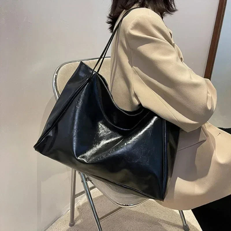 Leora | Luxe Ruime Shopper Schouder Tas