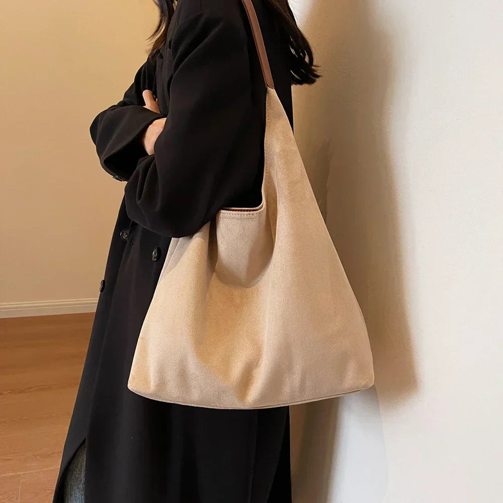 Luxe Suede Tote Bag