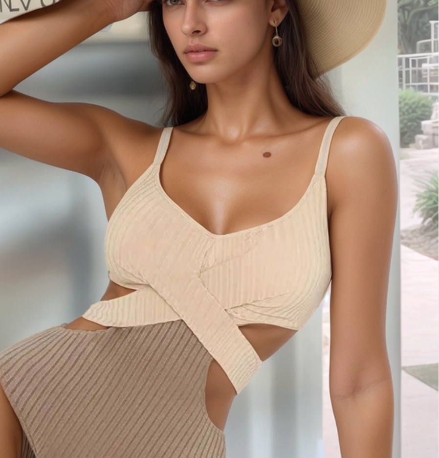 Malia | Ribbed Cut-Out Swimsuit