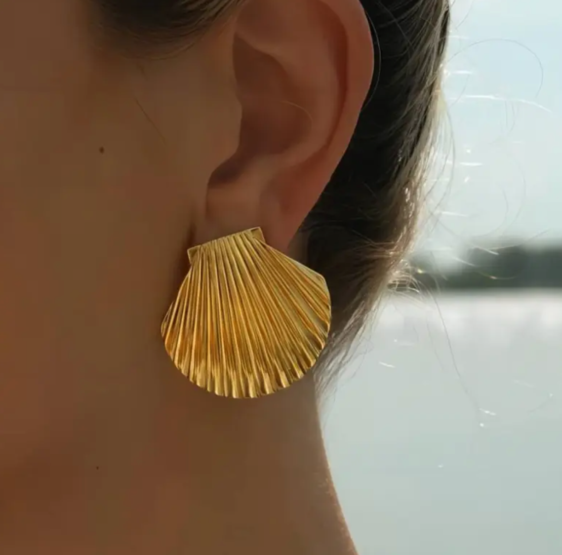 Marilee | Sculptural Gold Stud Earrings