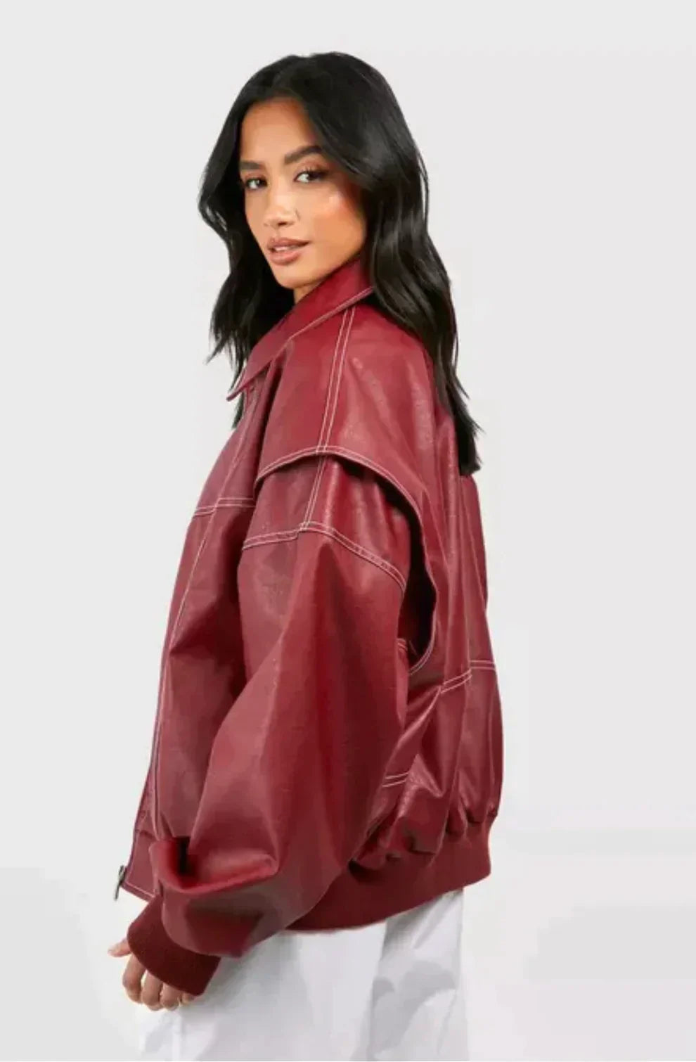 Anne | Trendy Oversized Leren Jas