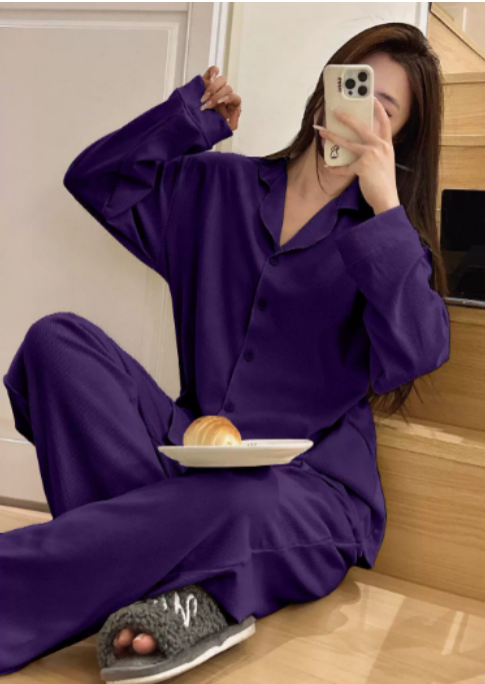 Ammie | Satijnen Pyjama Set met Wijdere Broek