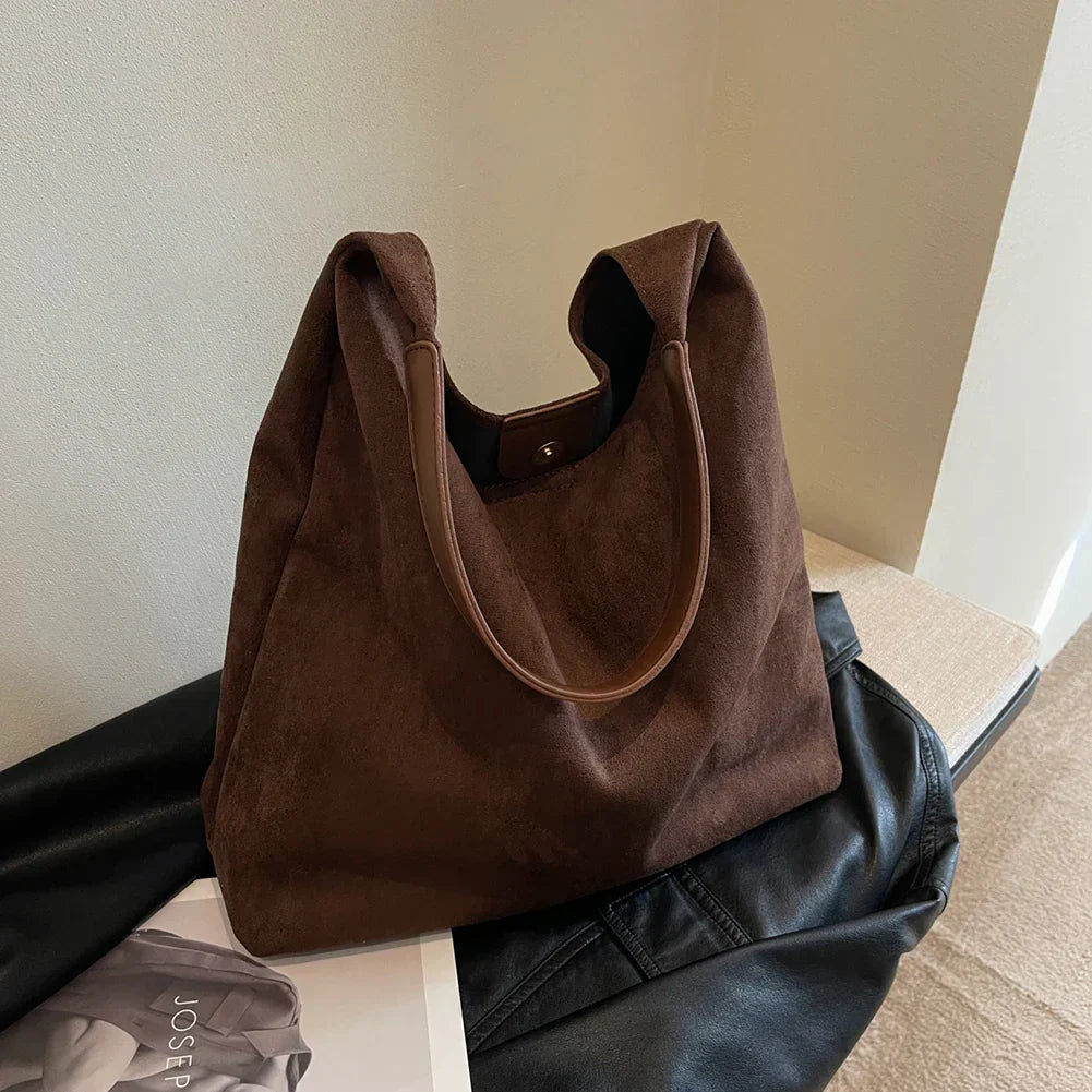 Luxe Suede Tote Bag