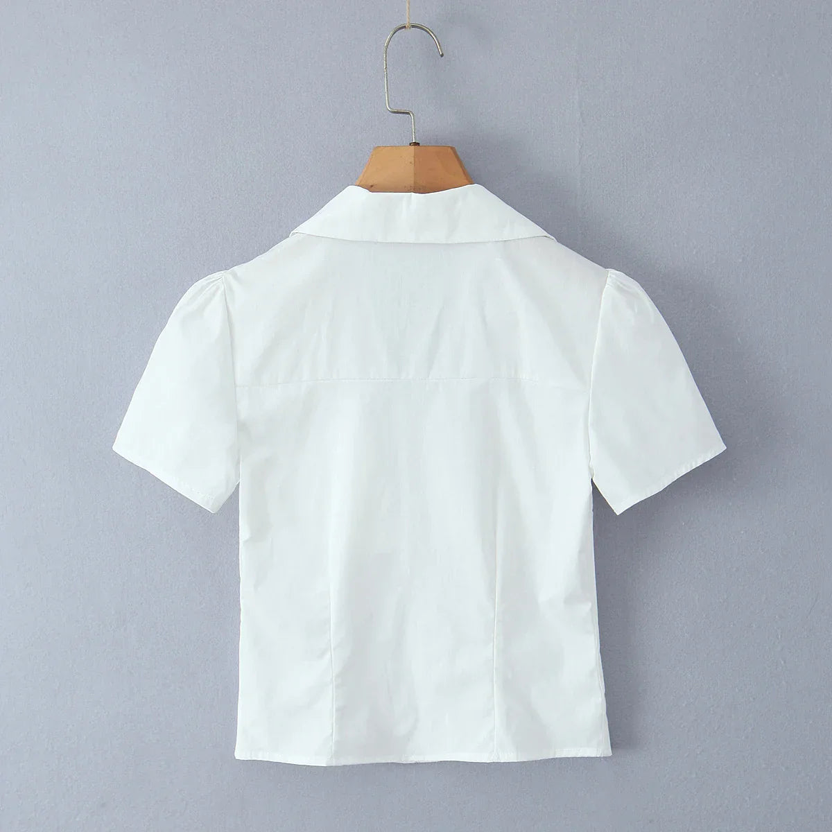 Lydia | Vintage Blouse met Korte Mouwen