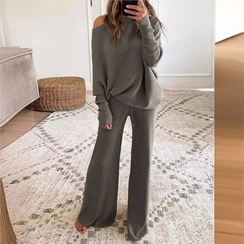Comfortabele oversized dames set met zachte stof en relaxte pasvorm