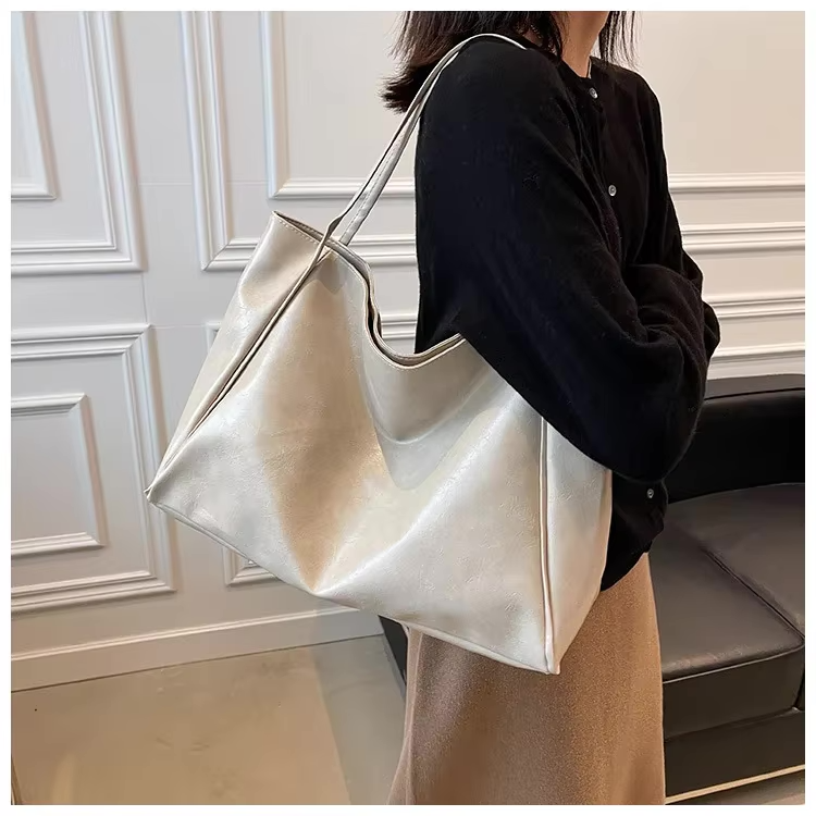 Leora | Luxe Ruime Shopper Schouder Tas