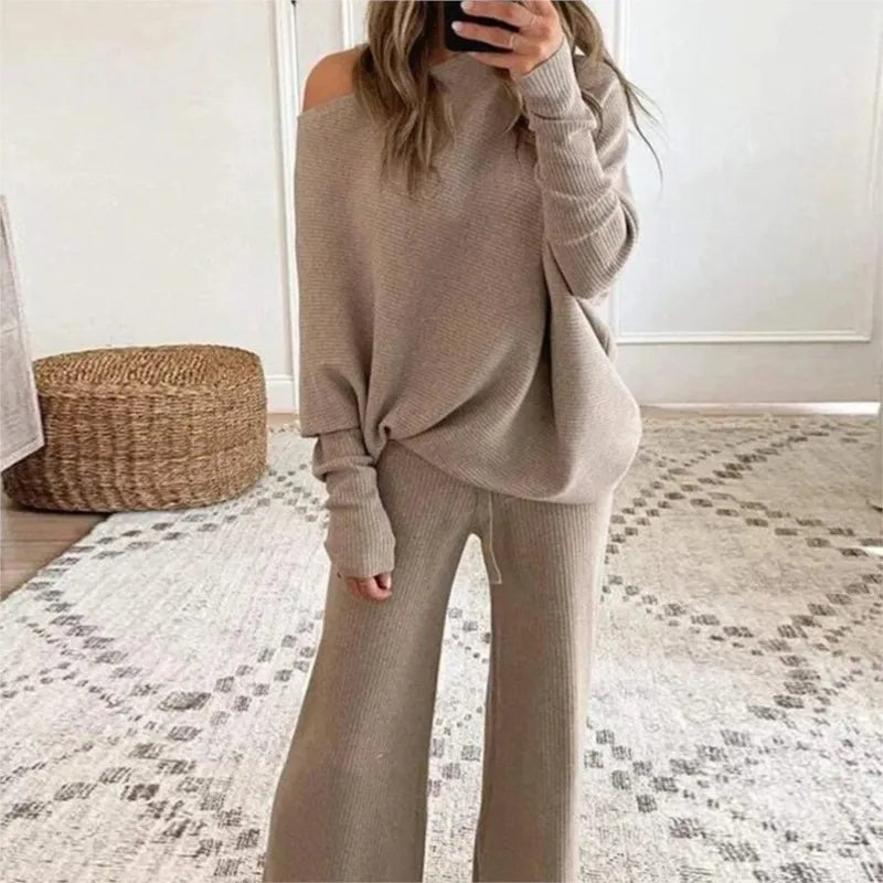 Comfortabele oversized dames set met zachte stof en relaxte pasvorm