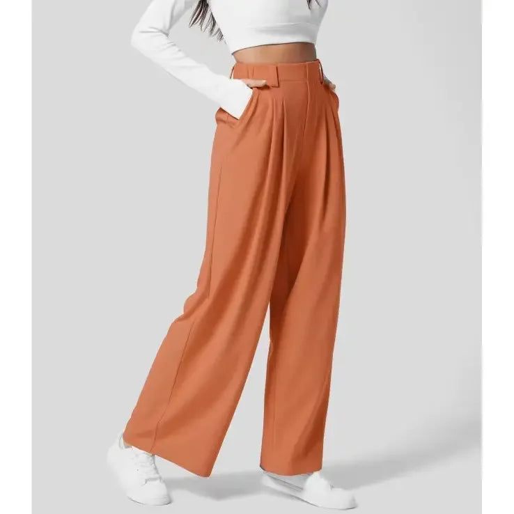 Noelle | Elegante Wijde Plooi Dames Broek