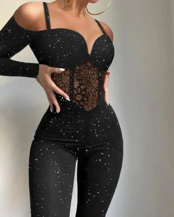Lianny | Jumpsuit met Korsetdetail en Verleidelijke Schouderlijn