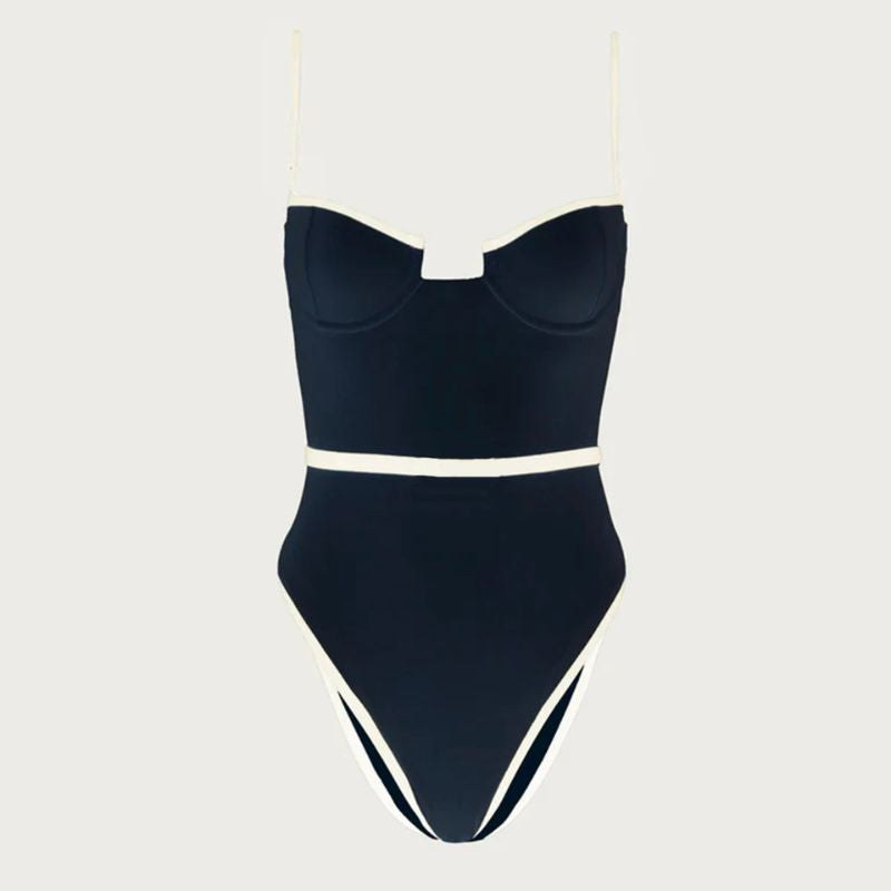 Kamila | Vintage Contrast Swimsuit