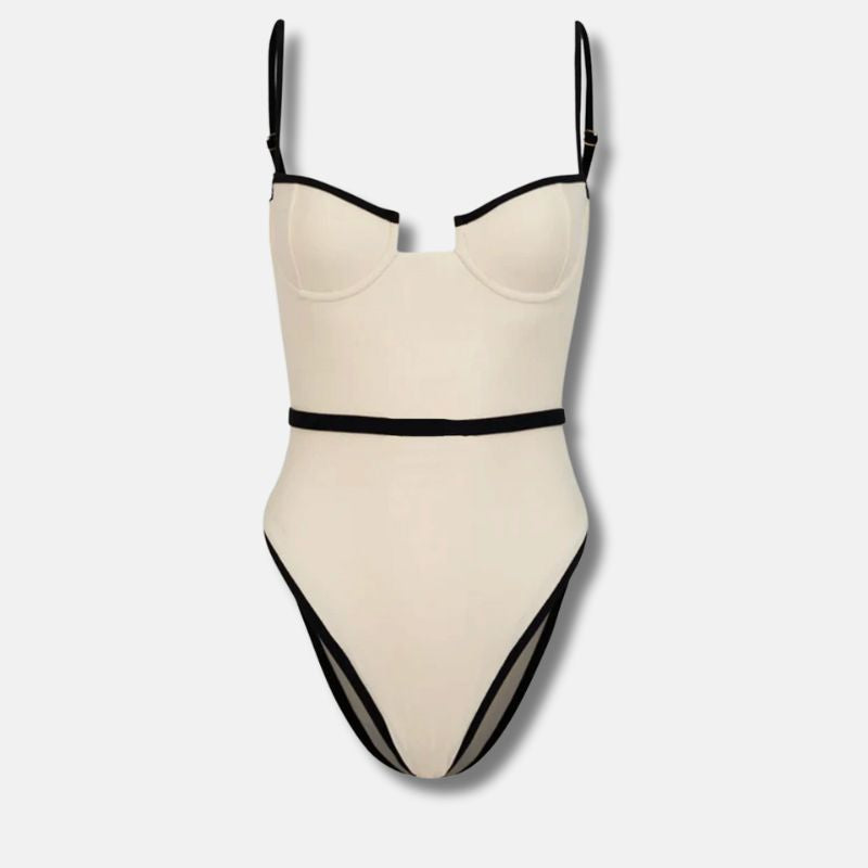 Kamila | Vintage Contrast Swimsuit