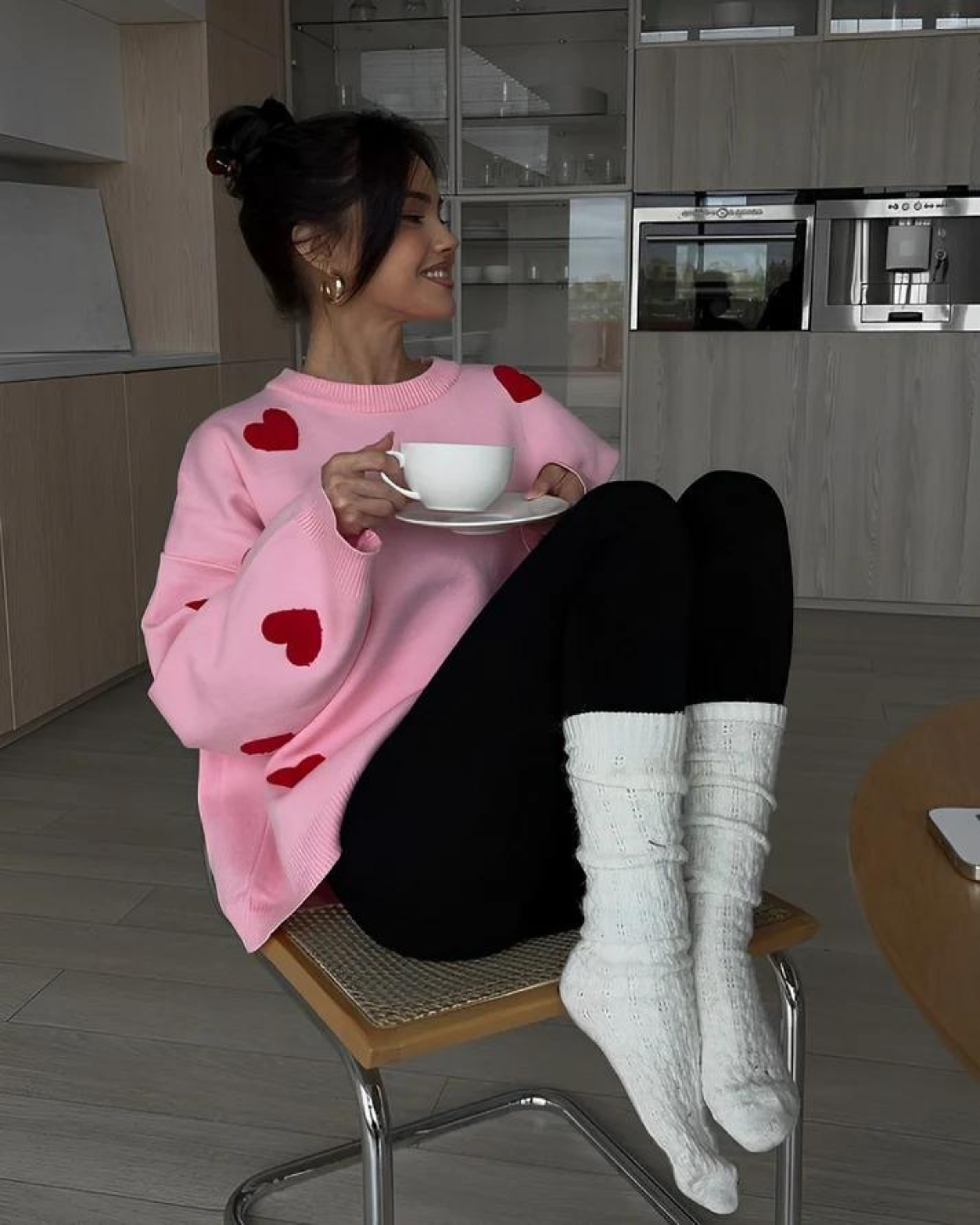Love | Luxe Oversized Sweater met Hartjesprint